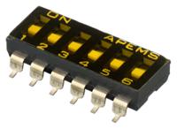 ikd0603000 Apem 6 Way Surface Mount DIP Switch SPST, Recessed Actuator Slide Actuator