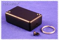 1551hrbk Hammond 1551 Series Black ABS Enclosure, IP54, Black Lid, 60 x 35 x 20mm