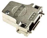 fmk2-1727040097 FCT from Molex FMK Series Die Cast Zinc Angled D Sub Backshell, 15 Way, Strain Relief