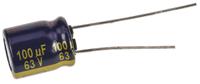 eeufc1j101b Panasonic 100μF Aluminium Electrolytic Capacitor 63V dc, Radial, Through Hole - EEUFC1J101B