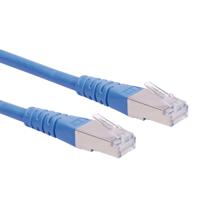 21150827-100 Roline, 1.5m Cat6, Blue RJ45 to Male RJ45 Male, S/FTP, Terminated PVC Sheath