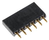 ssq-106-01-g-s Samtec SSQ Series Straight Through Hole Mount PCB Socket, 6-Contact, 1-Row, 2.54mm Pitch, Solder Termination