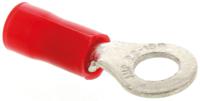 34148 TE Connectivity, PLASTI-GRIP Insulated Crimp Ring Terminal, M4 Stud Size, 0.26mm² to 1.65mm² Wire Size, Red
