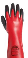 tg1500-09-pk Traffi Red Cotton Waterproof Gloves, Size 9, NBR Coating