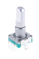 ec11e15244g1 Alps Alpine 15 Pulse Incremental Mechanical Rotary Encoder with a 6 mm Flat Shaft (Not Indexed), Through Hole