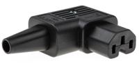 47840000 Schurter C15 Right Angle Cable Mount IEC Connector Socket, 15A, 250 V