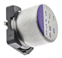 16svpf180m Panasonic 180μF Surface Mount Polymer Capacitor, 16V dc