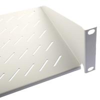 802-0273 RS PRO Grey Cantilever Shelf, 2U, 25kg Load, 483mm x 250mm