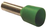 fwe6-12 JST, FWE Insulated Crimp Bootlace Ferrule, 12mm Pin Length, 3.5mm Pin Diameter, 6mm² Wire Size, Green