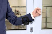 815121plhn9005l-bow-handle-19-22 TR Fastenings Black Hands Free Door Opener