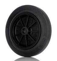 pvr25050x20lm58 Tente Black Rubber Ageing Resistant Trolley Wheel, 250kg
