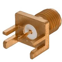 142-0701-881 Cinch SMA Series, Jack Edge Mount SMA Connector, 50Ω, Solder Termination, Straight Body