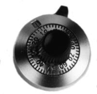 11a11b10 Vishay 24.5mm Silver Potentiometer Knob for 1/4in Shaft Round Shaft, 11A11B10