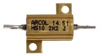 hs10-2k2-j Arcol, 2.2kΩ 10W Wire Wound Chassis Mount Resistor HS10 2K2 J ±5%