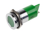 833-2908 RS PRO Green Panel Mount Indicator, 110V dc, 22mm Mounting Hole Size, IP67