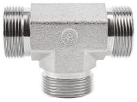 8jmk4s Parker Hydraulic Tee Threaded Adapter 8JMK4S, Connector A G 1/2 Male Connector B G 1/2 Male