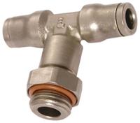 3698-06-13 Legris LF3600 Series Tee Threaded Adaptor, Push In 6 mm to Push In 6 mm, Threaded-to-Tube Connection Style