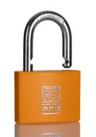 195-8232 RS PRO Key Aluminium, Steel Padlock, Keyed Alike, 6mm Shackle, 43mm Body