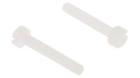232-6896 RS PRO Slot M2.5  Cheese Head Nylon Machine Screw DIN 84 x 16.0mm