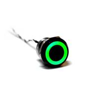 mc25mobrg Bulgin Capacitive Switch Momentary NO,Illuminated, Green, Red, IP68, IP69K Black Anodised