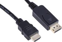 182-8791 RS PRO Male DisplayPort to Male HDMI, PVC  Cable, 1080p, 5m