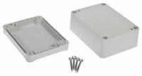 192-0709 RS PRO Grey ABS Enclosure, IP65, IK09, Grey Lid, 88.2 x 64.3 x 41.7mm