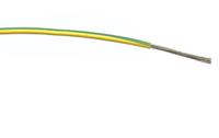 196-4354 RS PRO Green/Yellow 1mm² Hook Up Wire, 32/0.2 mm, 100m, PVC Insulation