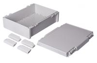 96017665-b-273612-pc-v0-7035 Bopla Bocube Series Light Grey Polycarbonate V0 Enclosure, IP66, IP68, IK07, Light Grey Lid, 284 x 364 x 120mm