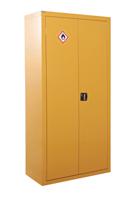 440-911 RS PRO Yellow Steel Lockable 2 Door Hazardous Substance Cabinet, 1800mm x 900mm x 460mm