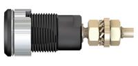233020-21 Staubli Black Female Banana Socket, 4 mm Connector, Solder Termination, 32A, 1000V, Gold Plating
