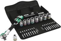 05004049001 Wera 29-Piece Imperial 3/8 in Standard Socket/Bit Set with Ratchet, 6 point; Hex Bit; Phillips Bit; Pozidriv Bit;
