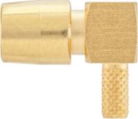 59k214-302l5 Rosenberger, Jack Cable Mount, Flange Mount SMB Connector, 50Ω, Crimp, Solder Termination, Right Angle Body