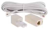 331-7698 RS PRO Female BT to Telephone Extension Cable, White Sheath, 5m