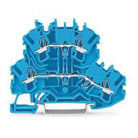 2002-2204 WAGO  TOPJOB S, 2002 Series Blue, 2.5mm², Double-Level, Push-In Cage Clamp Termination, ATEX, IECEx