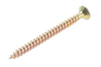 263-1870 RS PRO Pozidriv Countersunk Steel Wood Screw, Yellow Passivated, Zinc Plated, 4mm Thread, 50mm Length