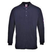 fr10-m Portwest Navy 1 % Carbon Fibre, 60 % Modacrylic, Cotton Polo Shirt, UK- M, EUR- M