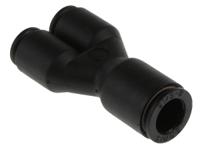 3140-06-08 Legris LF3000 Series Y Tube-to-Tube Adaptor, Push In 6 mm to Push In 6 mm, Tube-to-Tube Connection Style