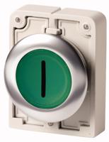 182957-m30c-fdl-g-x1 Eaton RMQ Titan M30 Series Green Momentary Push Button, 30mm Cutout, IP67