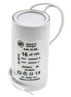 416109906 Ducati Energia 4.16.10 Polypropylene Film Capacitor, 450V ac, ±5%, 16μF, Plug In