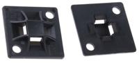 151-10911-qm20-pa66-bk HellermannTyton Black Cable Tie Mount 20 mm x 20mm, 4mm Max. Cable Tie Width
