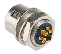 hr10-7r-6s73 Hirose Circular Connector, 6 Contacts, Panel, Miniature Connector, Socket, Female, HR10 Series