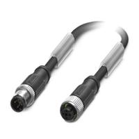 1507049 Phoenix Contact Male 4 way Straight Plug M12 to Female 4 way Straight Socket M12 Industrial Automation Cable Assembly, 5