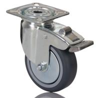 2477pjo075p40pfp Tente Braked Swivel Castor Wheel, 75kg Capacity, 75mm Wheel