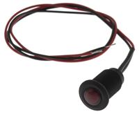 oxlclh10024acfl30al Oxley Red Panel Mount Indicator, 24V ac, 10.2mm Mounting Hole Size, Lead Wires Termination, IP66