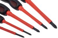 253-015 RS PRO Phillips; Pozidriv; Slotted Insulated Screwdriver Set, 10-Piece