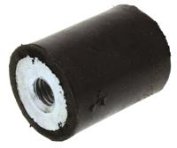 1620de05-45 FIBET Cylindrical M5 Anti Vibration Mount, Female Buffer Foot with 17.2kg Compression Load