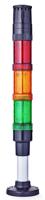 eco40-q31 AUER Signal ECOmodul40 Series Red/Green/Amber Buzzer Signal Tower, 3 Lights, 24 V ac/dc, Base Mount