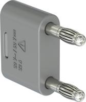 644012-28 Staubli Grey Plug 4 mm Test Plug & Socket, 32A, 30V ac, Nickel Plating