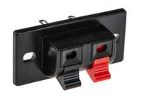 392-677 RS PRO Panel Mount Speaker Terminal Socket, 2 Way, 3ABlack, Quick Connect Termination