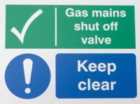 146-363 RS PRO Polypropylene Sign Keep Clear Sign With English Text